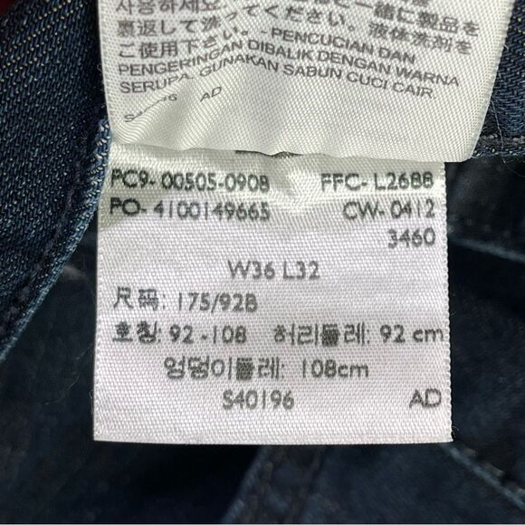 Levi's Jeans Men's 36X31 Blue 505 Straight Mid-Rise Dark Denim Pockets - Picture 7 of 13